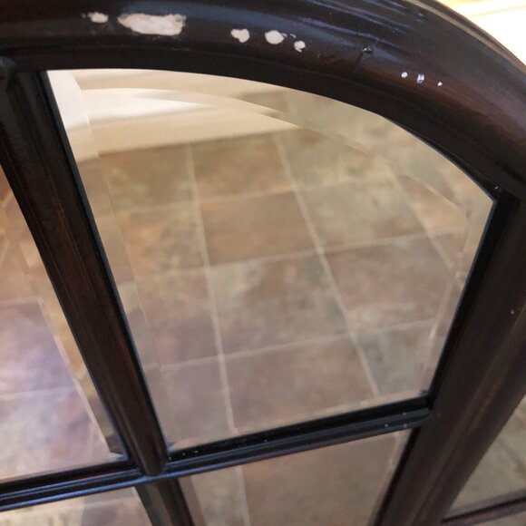 3 ARCHED AGED ANTIQUED 8 PANEL MIRRORS - Picture 7 of 11